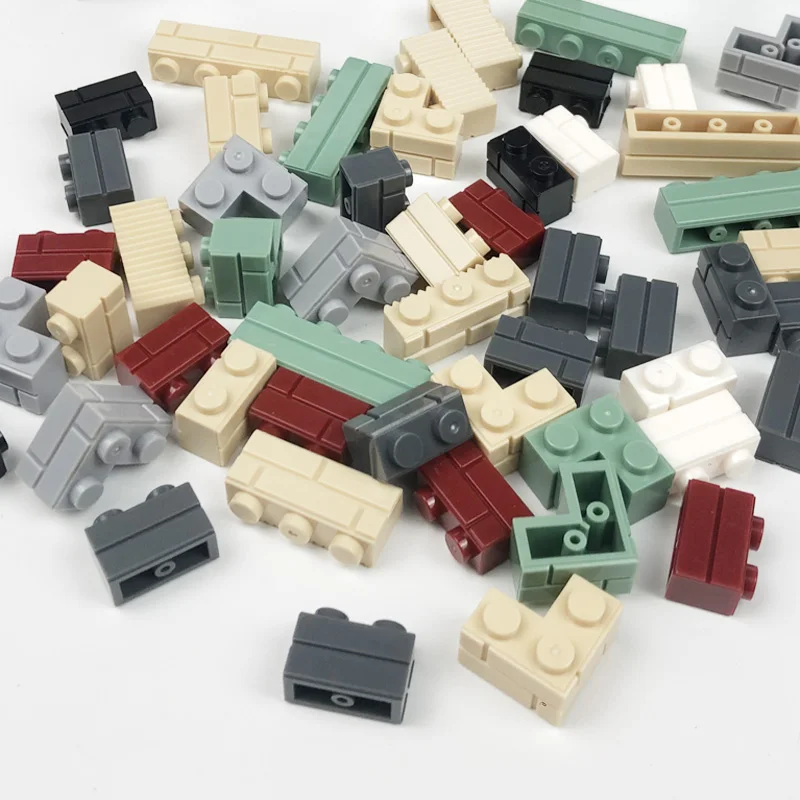 Building Blocks The Castle Wall Brick for Urban Construction Classic Bricks 1x2 1+2 1x4 Compatible with Lego Assembles Particle