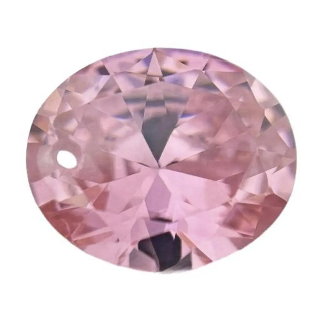Oval Single Hole Pink 4x6~10x12mm Loose Cubic Zirconia AAAAA CZ stone Synthetic  Gemstones for Jewelry  DIY free shi