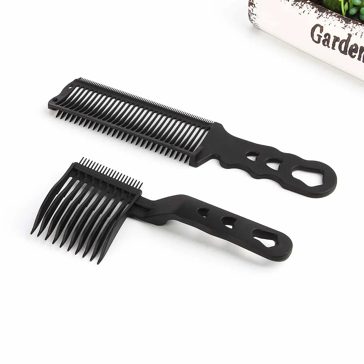 Flattop Hair Cutting Template Comb for Men S-shaped Hair Trimmer Curved Hairbrush Caliper Bend Limit Comb Salon Accessories 1875