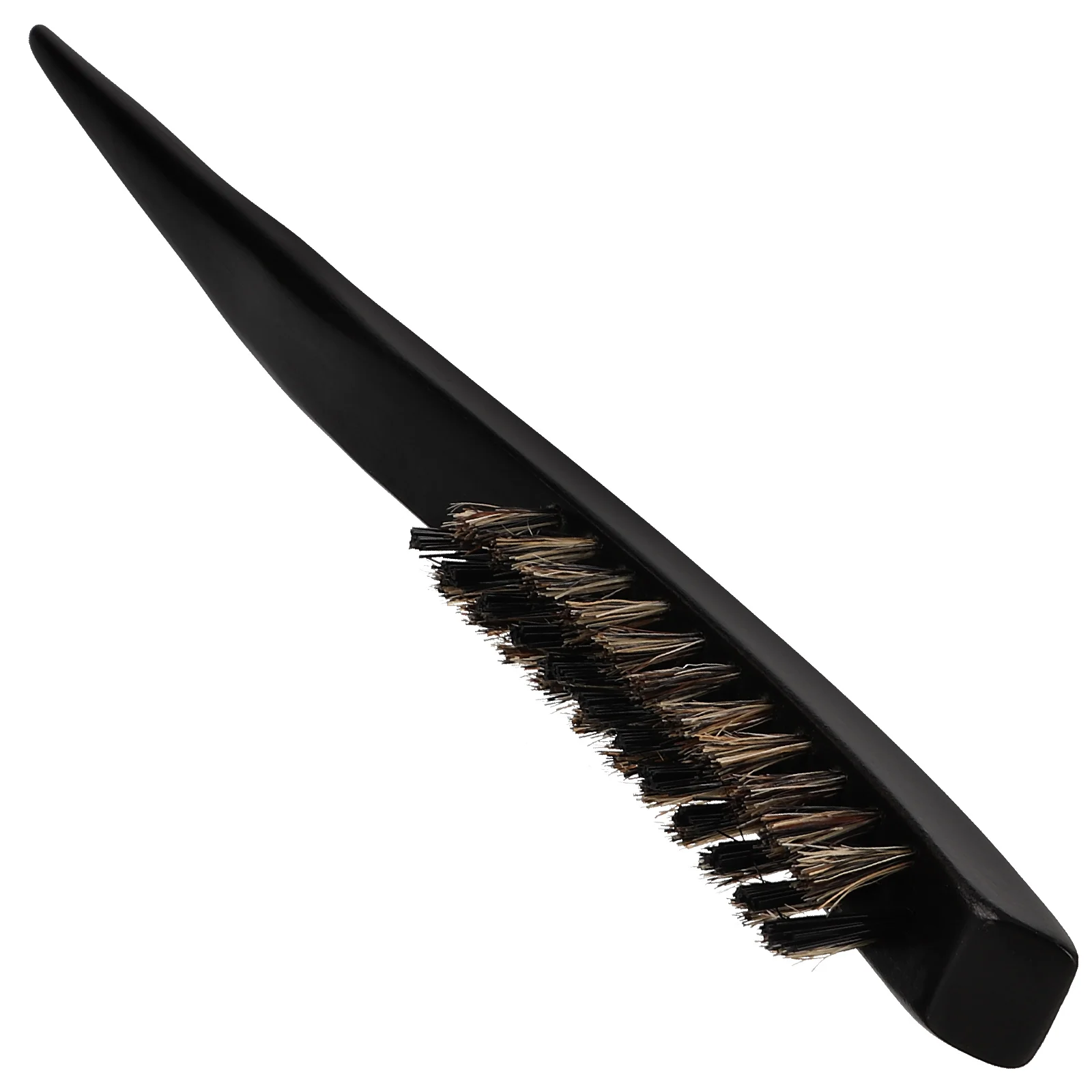 Tease Wooden Handle Boar Bristle Three-row Pointed Tail Comb Miss Hair Combs Smoothing Brush