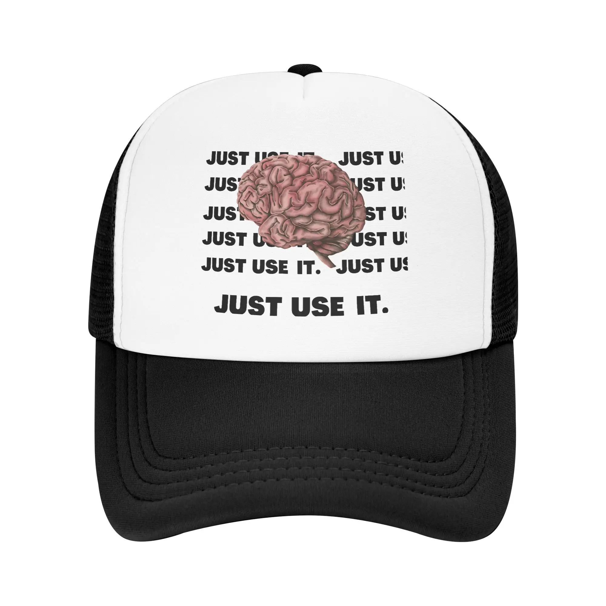 Unisex  Just use it  Trucker Caps Mesh Baseball Caps Snapback Caps Brain  Hat Sun Hats Breathable Golf Hats Summer