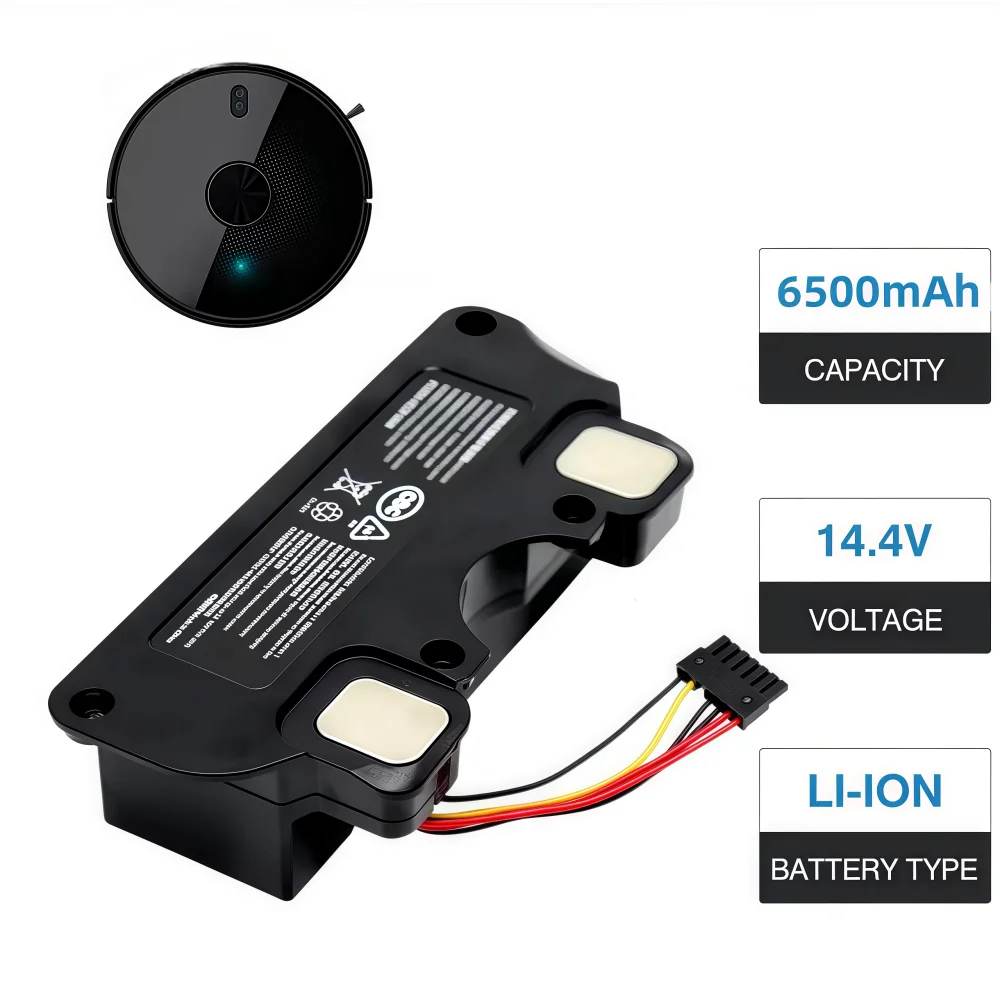 Replacement Battery-Original 6500mAh for CECOTEC CONGA Robot Vacuum Cleaners 5090/5490/6090/7090(18650 Battery Pack Accessories)