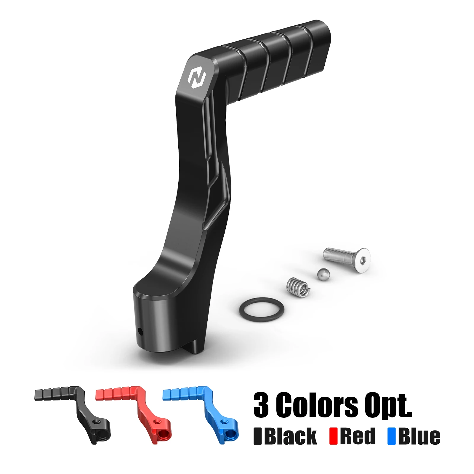 NICECNC Verlängerte, breitere Fußrasten und Kickstarter-Hebel für Yamaha Banshee 350 1987-2006, ersetzt 2GU-15620-01-00, Aluminium – Detail 8