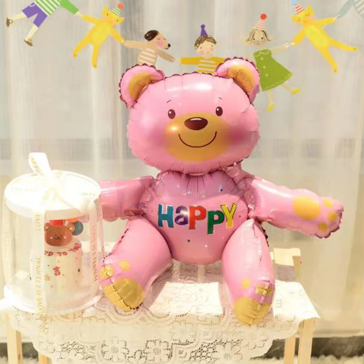 1pc 3d Bär Luftballons Baby party Dekoration alles Gute zum Geburtstag Bär aufblasbare Spielzeuge Geburtstags feier Dekorationen