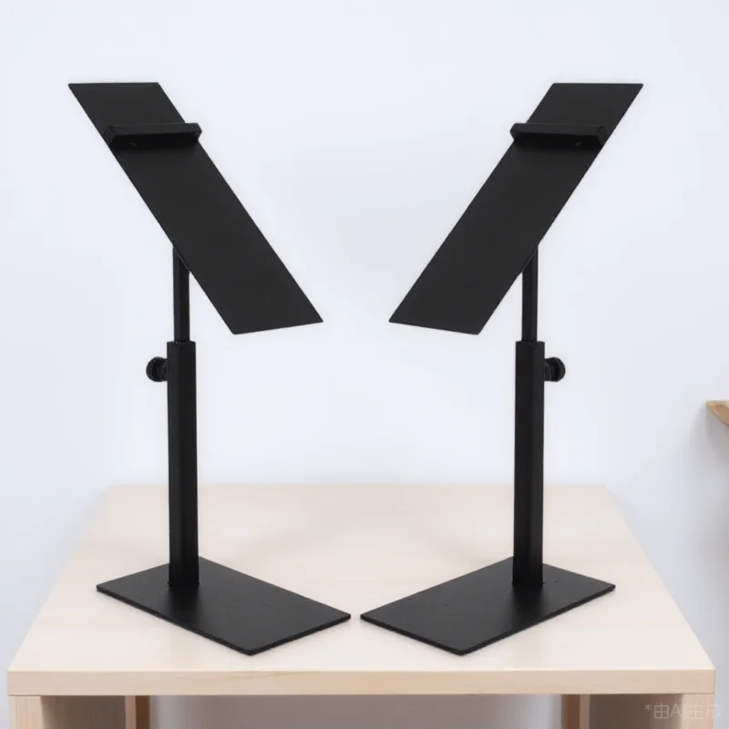 

2 pcs Adjustable Display Rack Stainless Steel Shoe Stand High Heels Display Holder Metal Shoe Rack Sturdy For Home Mall