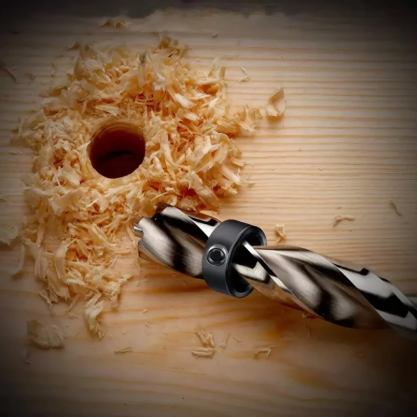 Set di punte da trapano per la lavorazione del legno da 9 pezzi con arresto di profondità regolabile, 3 mm-16 mm - include chiave esagonale per foratura di precisione in legno, met