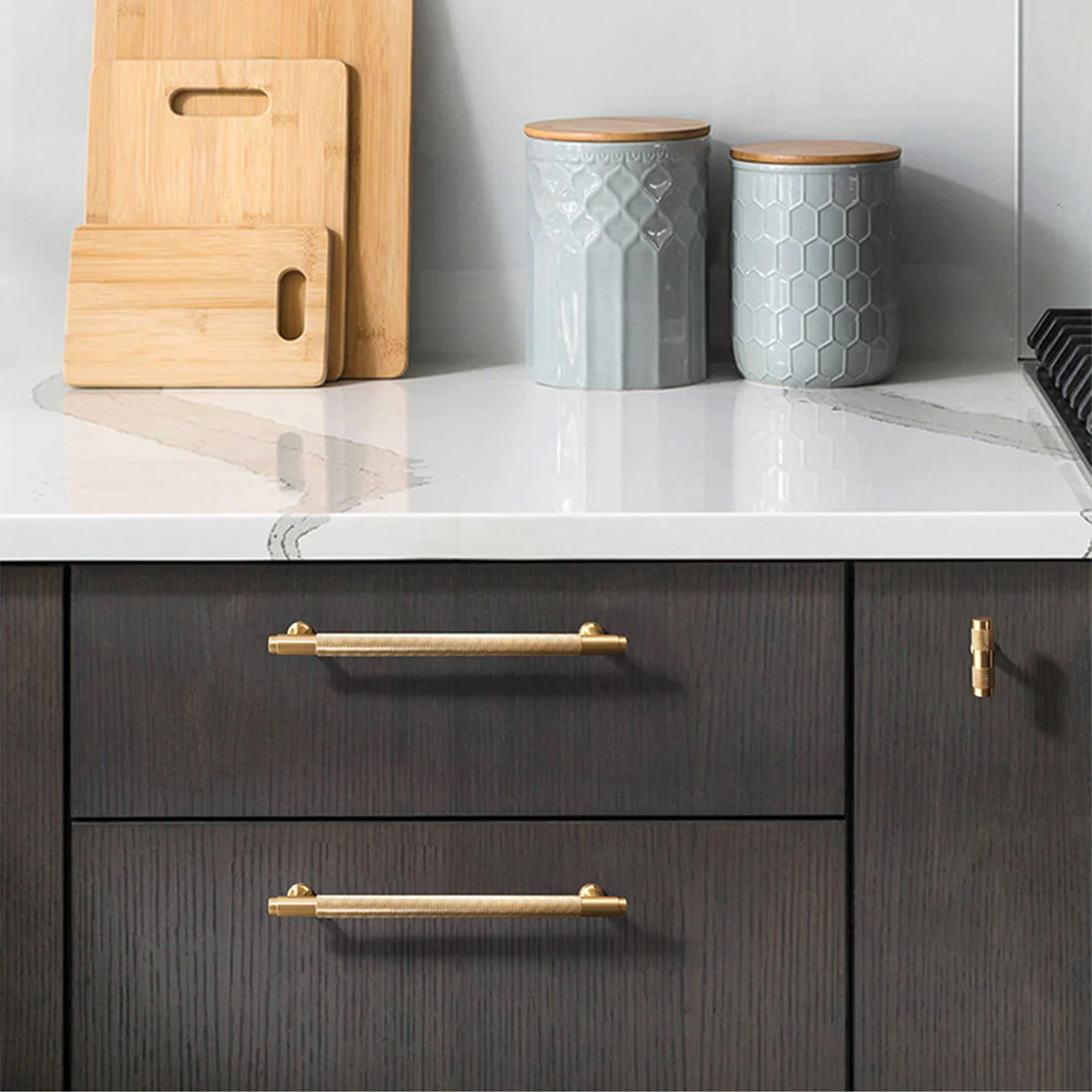 Nordic Light Luxury Gold Gray Kitchen Cabinet Handles Dresser Wine Cabinet Knobs  Furniture Door Hardware Pulls