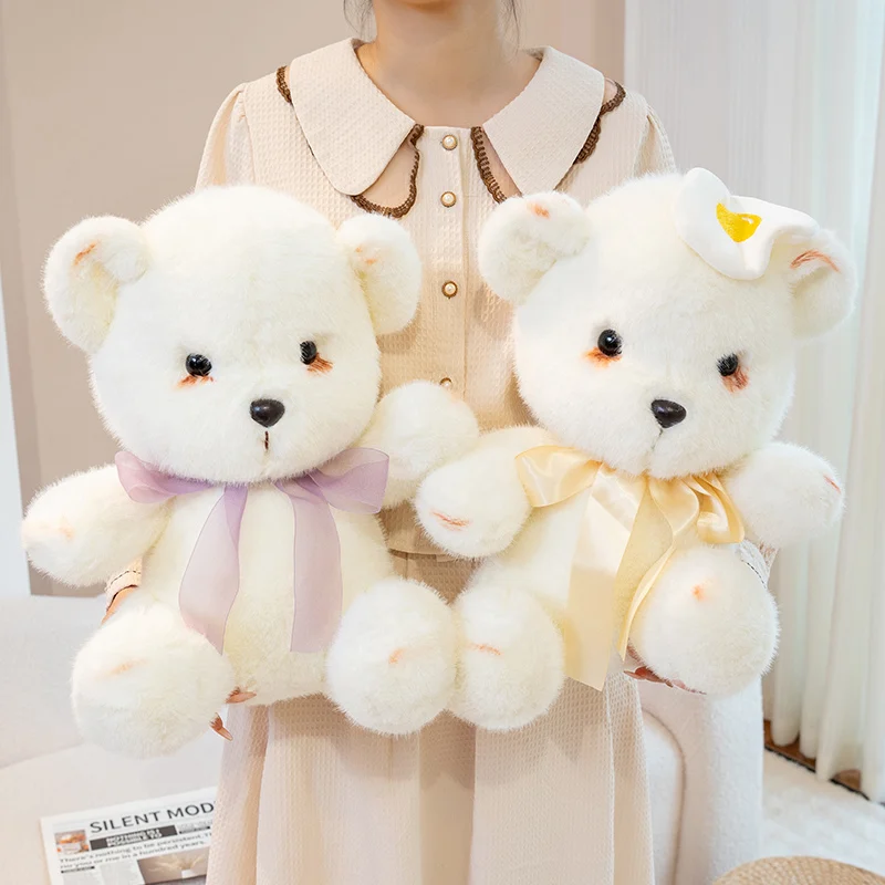 

23/30/40cm Very Soft White Bear Plushies Stuffed Animal Rabbit Plush Toy Lovely Fluffy Bunny Bear Cuddly Doll Birthday Gifts