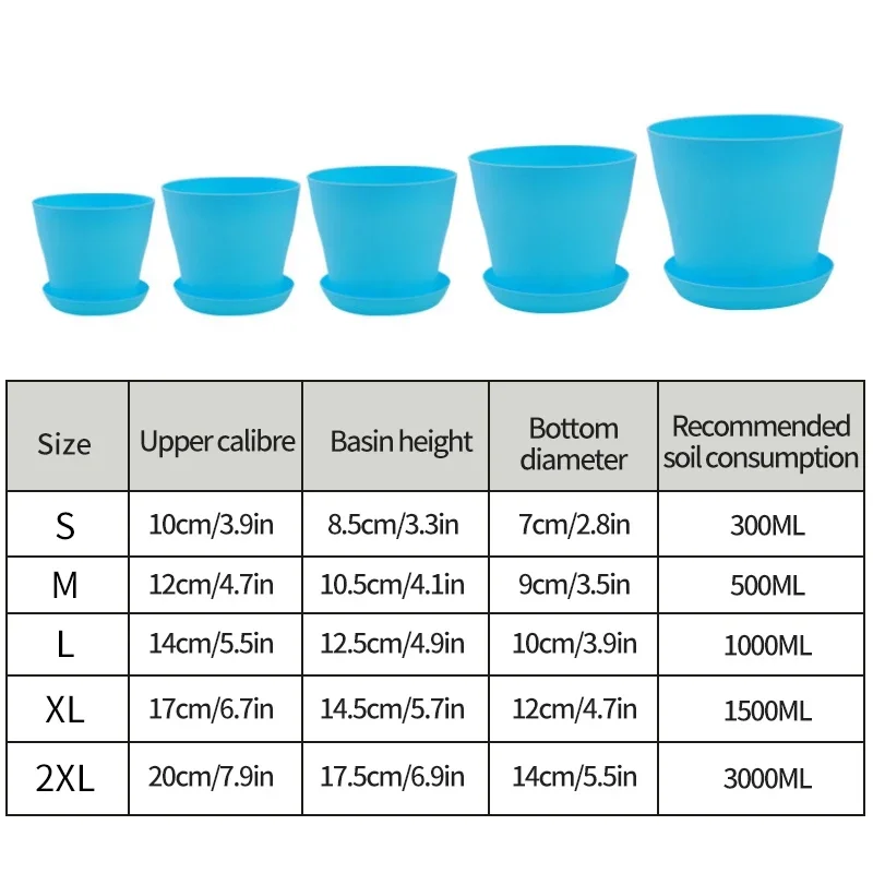 أصيص زهور بلاستيكي بلون الحلوى مع صينية ، أصيص نبات عصاري ، سطح مكتب ، شرفة ، منزل ، ديكور حديقة ، أصيص زهور ، منزل