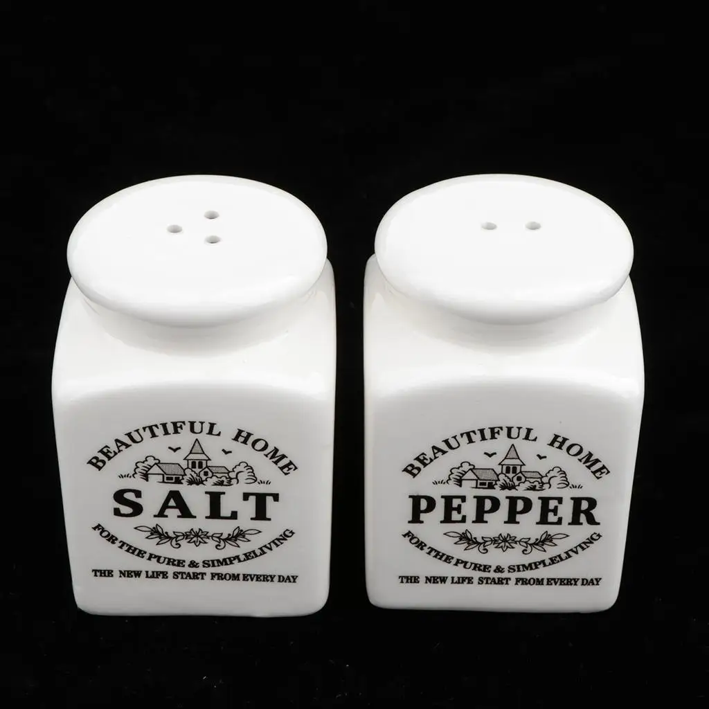 Kitchen Seasoning Container Set Ceramic Cruet Vintage Spice Jar Oil Vinegar Bottle for Home Cooking