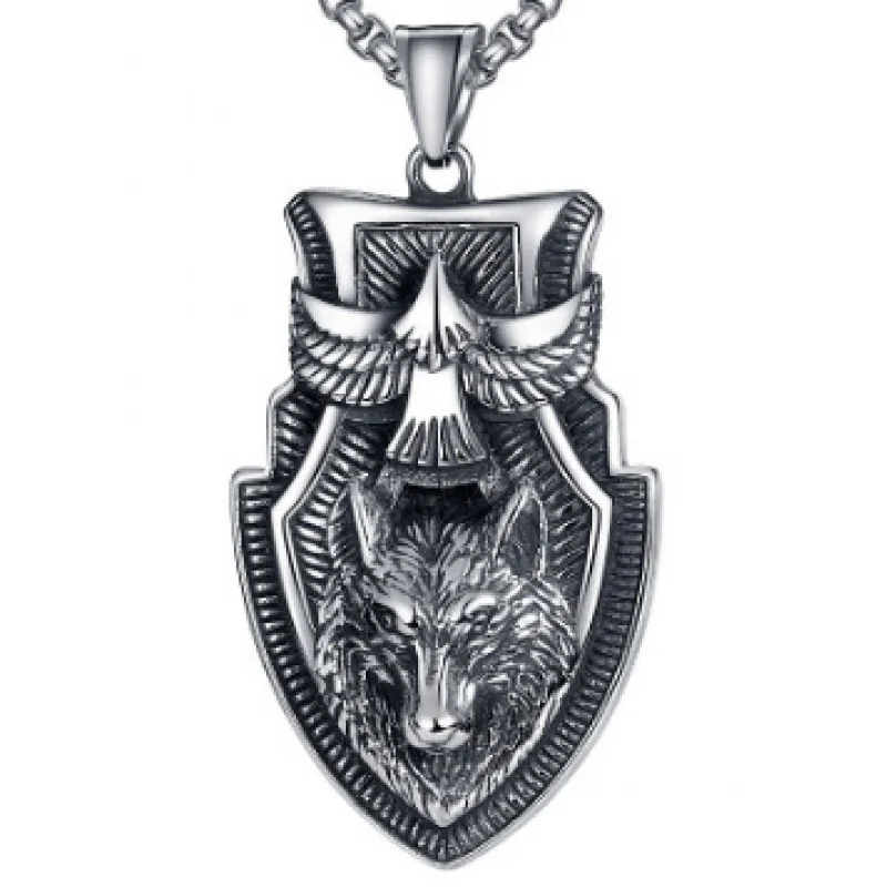 

Позолоченный медный кулон-подвеска с головой волка-хранителя из серии «Мифические викинги», полированный, оптовая продажа, индивидуальный заказ