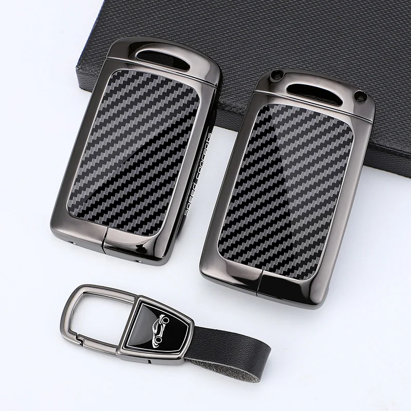 Suitable Zinc Alloy Carbon Fiber Car Key Case Cover For Mazda 3 BP 6 GJ CX5 CX9 CX30 CX50 CX60 CX70 CX90 MX30 MX5 Accessories