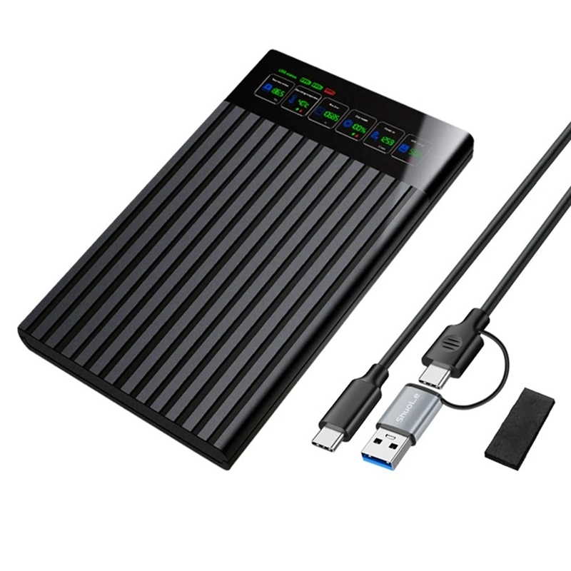 2.5 Inch SSD HDD Enclosure Case, USB 3.1 Mobile Hard Drive Box, 6Gbps Mobile Hard Drive Case for PC Laptop-ABVP