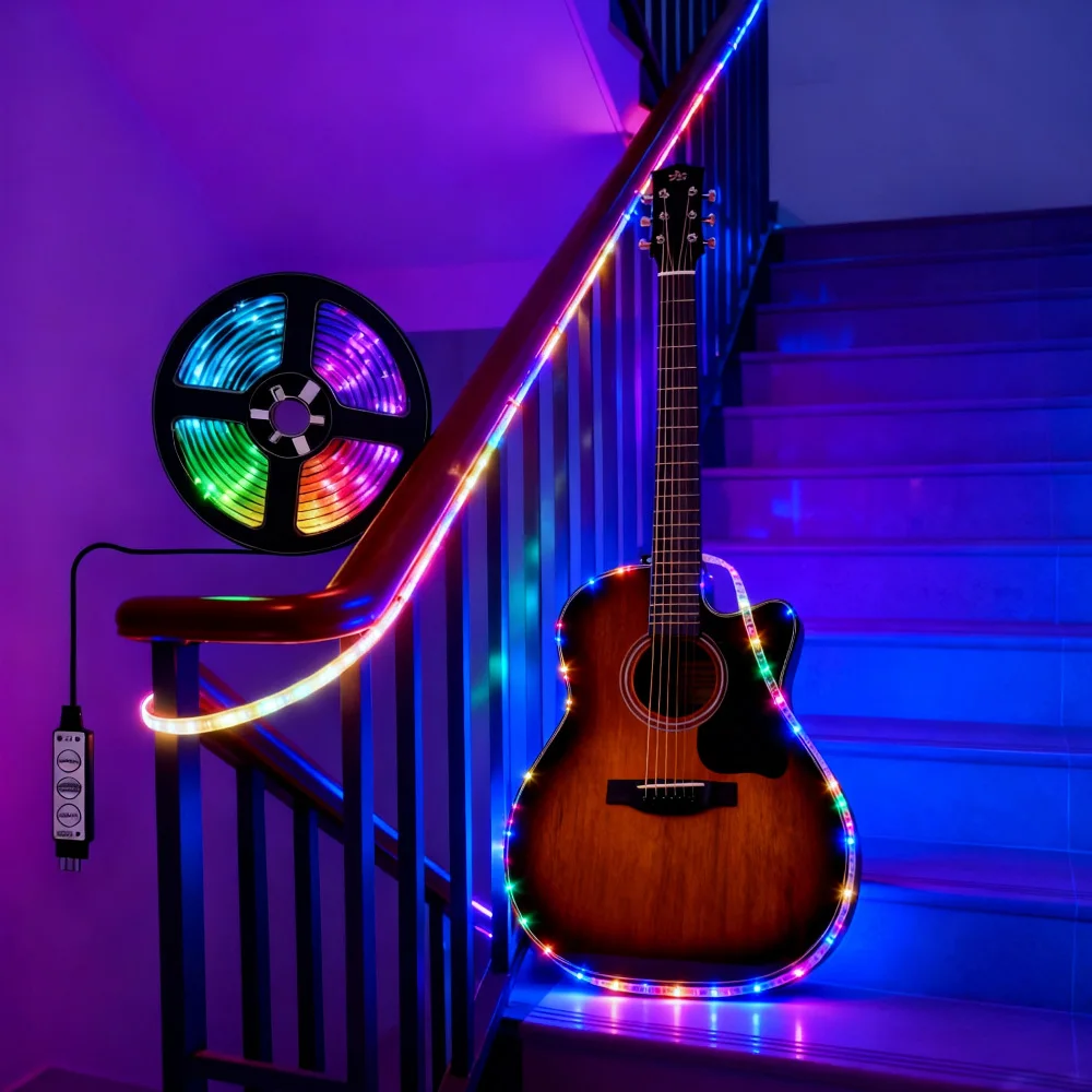 

RGB LED Strip Light USB 5V SMD5050 3 Key LED waterproof Flexible Lamp TV Background Light Bar Family Party Decoration Lighting