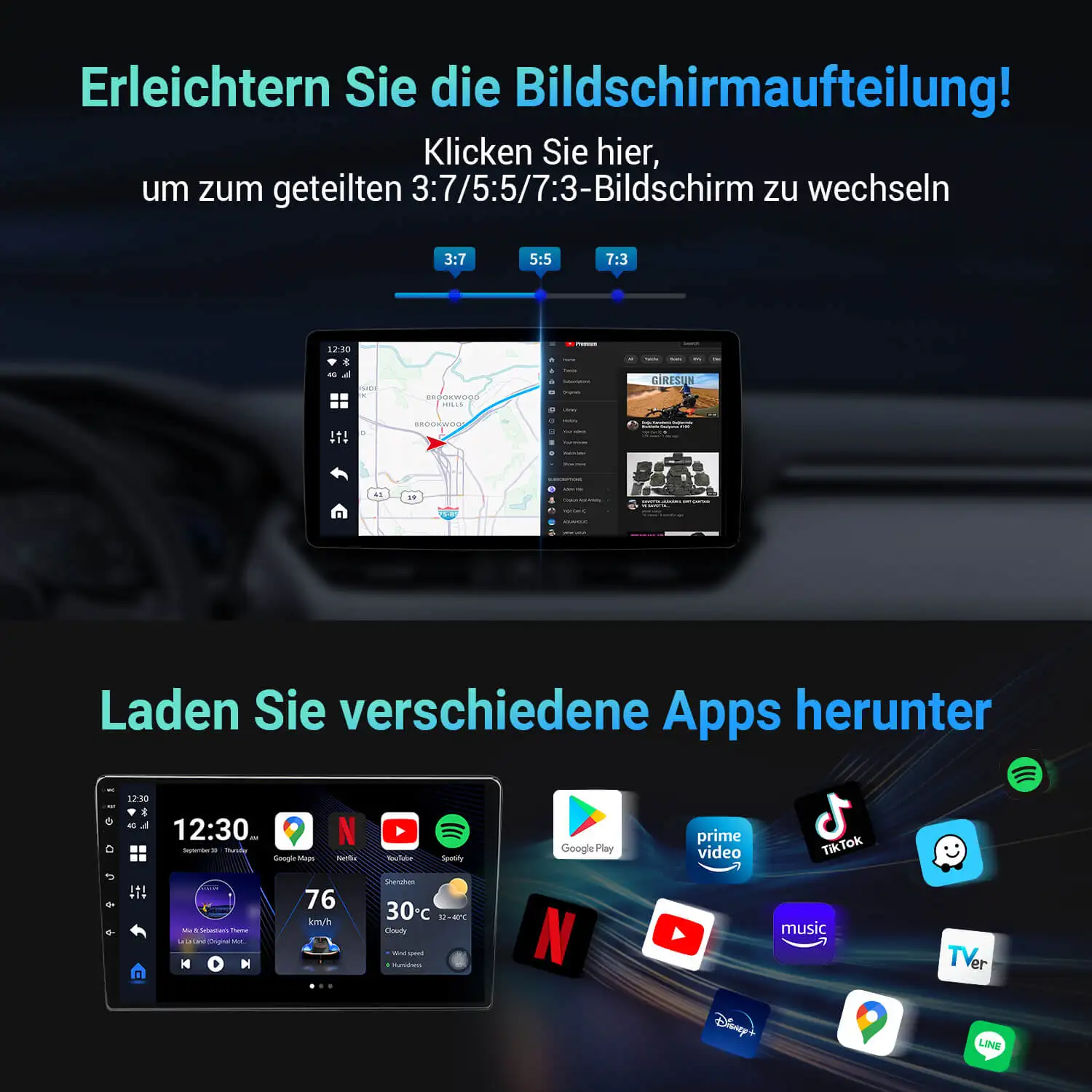 OTTOCAST P3 AI صندوق لاسلكي CarPlay أندرويد محول السيارات صندوق التلفزيون HDMI محول الوسائط المتعددة اكسسوارات السيارات لأودي VW بنز كيا