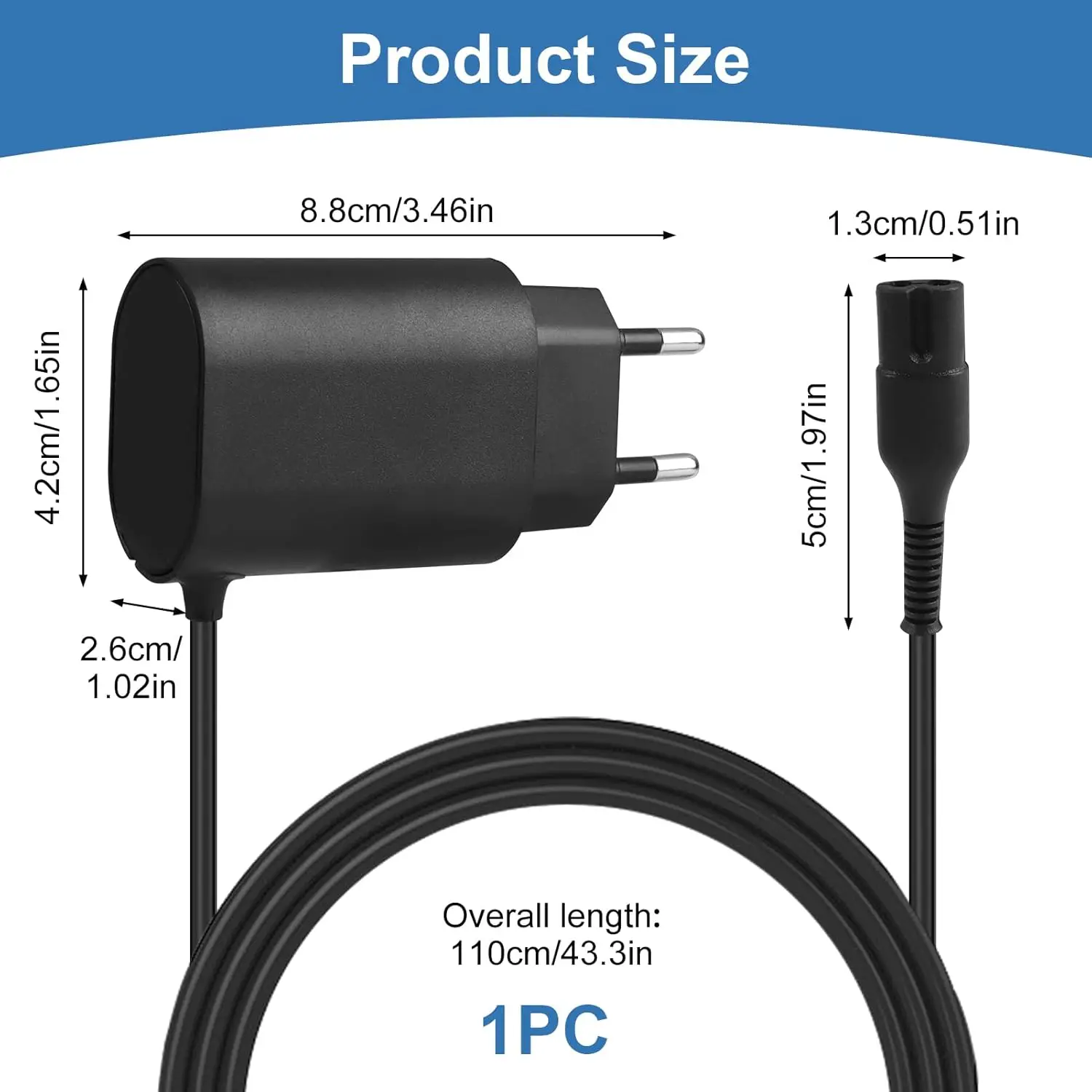 شاحن Brangdy 12 فولت مناسب لسلسلة براون 3 5 7 9 1 XT5 ماكينة حلاقة كهربائية 3040s 340s 9385cc 370 720 760cc 790cc 720s أداة تهذيب اللحية