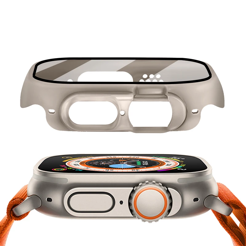 Vetro temperato + Cover per Apple Watch Case Ultra 49mm accessori Anti-Fog Hard PC Protector paraurti Screen Protector iWatch ultra