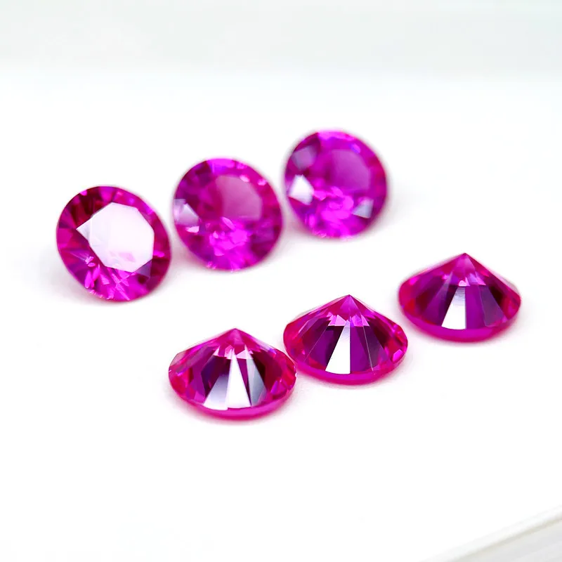 Pretty Pink Ruby 15mm 13.0ct Round Cut for Jewelry Making VVS Loose Gemstone Pass UV Test Gemstone for Jewelry Inlay Collection