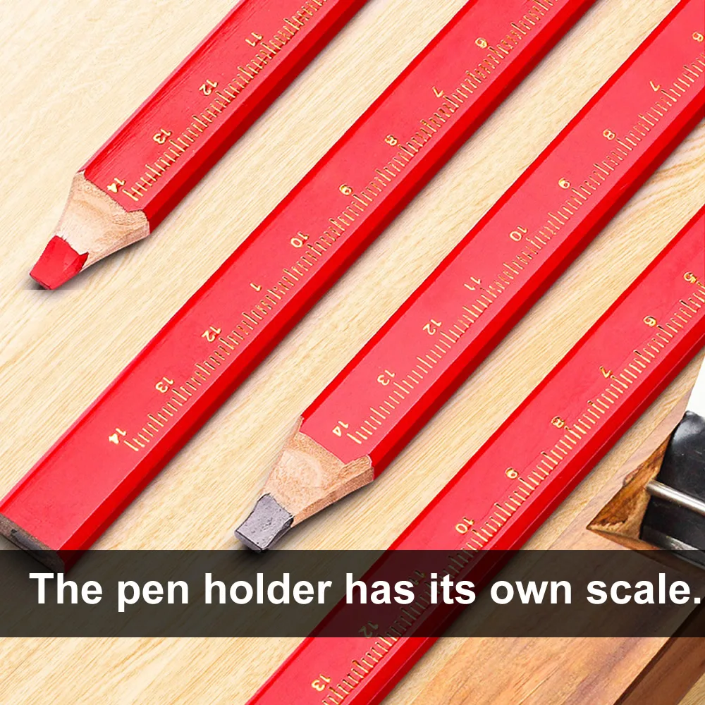 1/5/10 قطعة قلم نجار سميك الأساسية قلم أسود خاص بمناسبة القلم DIY بها بنفسك مع مقياس أداة النجار القلم القرطاسية بمناسبة القلم #5