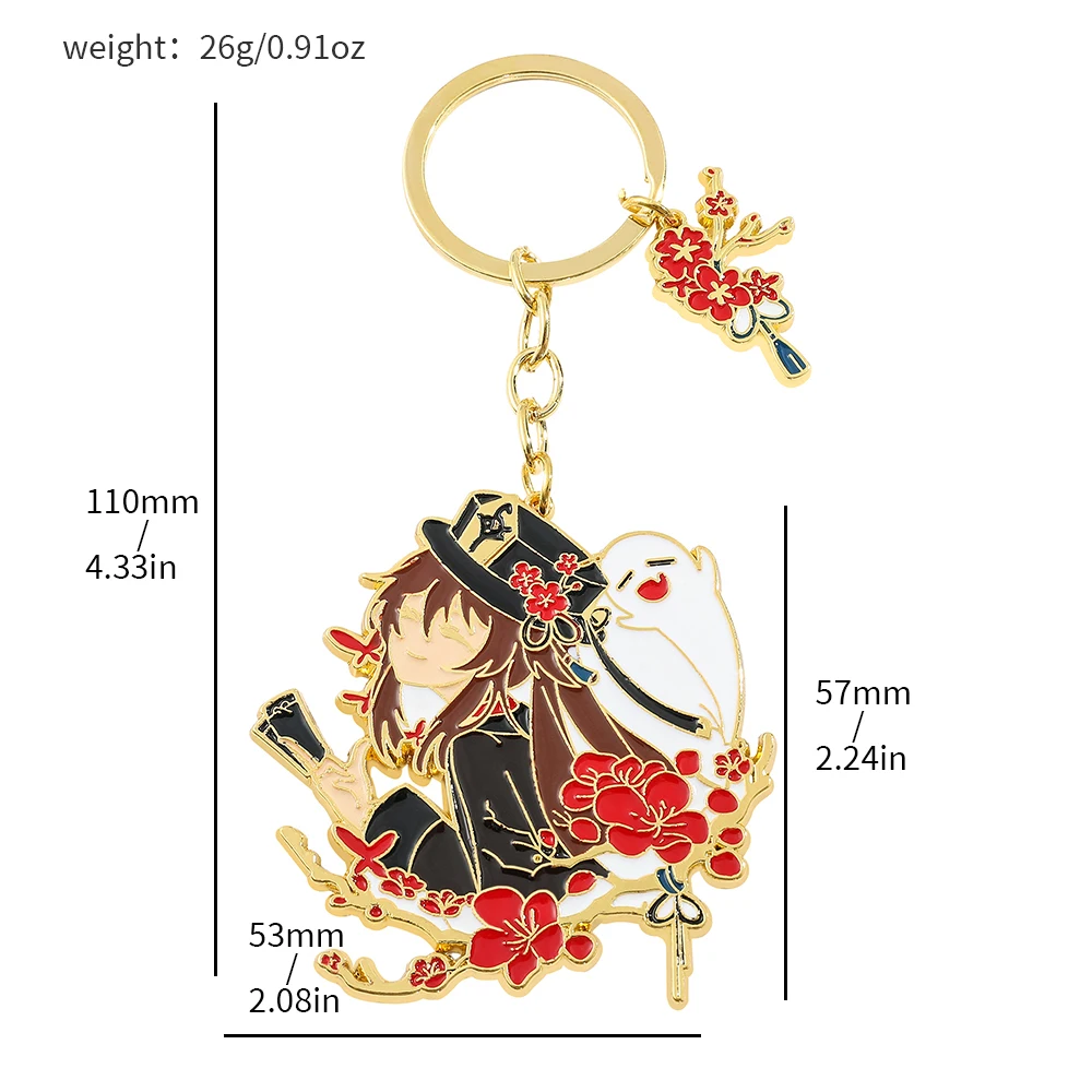 Game Keychains Genshin Impact Zhongli Scaramouche Diluc Fans Jewelry Cosplay Accessories Cute Bag Pendant Friend Gifts