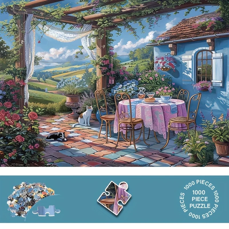 

A Jigsaw Puzzle with Tree Vine and House Design - Scratch-Resistant and Waterproof, Advanced Skill Level, Suitable for Adults,