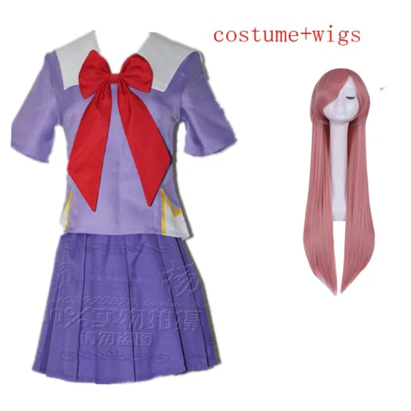 

ss13Future Diary Gasai Yuno Mirai Nikki Школьная форма Косплей Костюм Парик