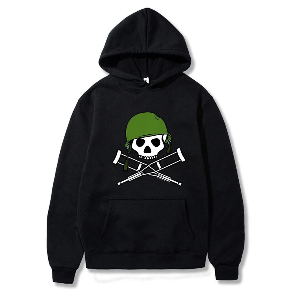 Jackass Skeleton Crutches Logo Graphic Hoodie Men Women Harajuku Oversized Hooded Sweatshirt Men's Vintage Gothic Rock Hoodies