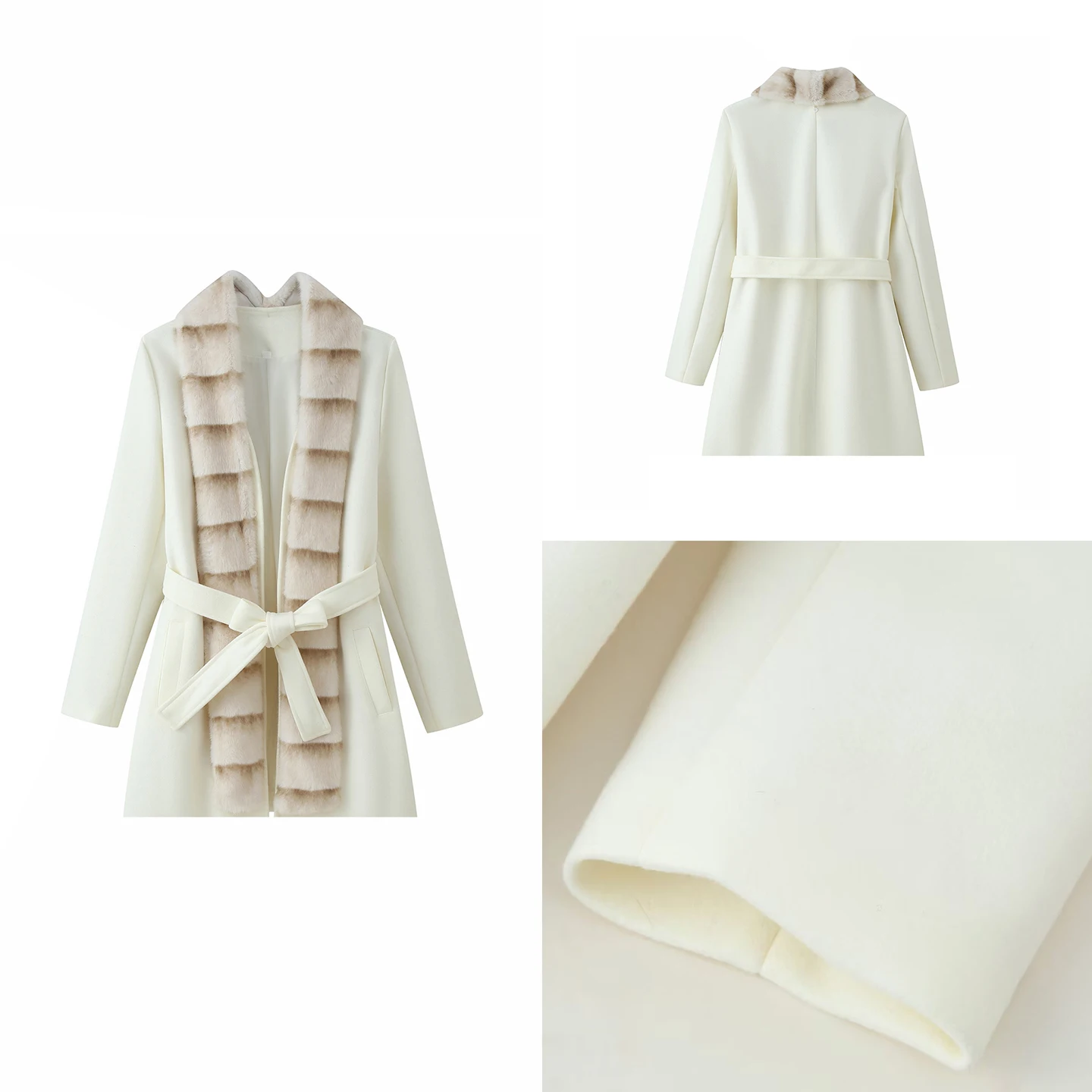 

Long Woolen Coat Women's Faion Versatile Fur Collar Decoration 2025 Autumn New Arrival Ele Lady's Premium Quali