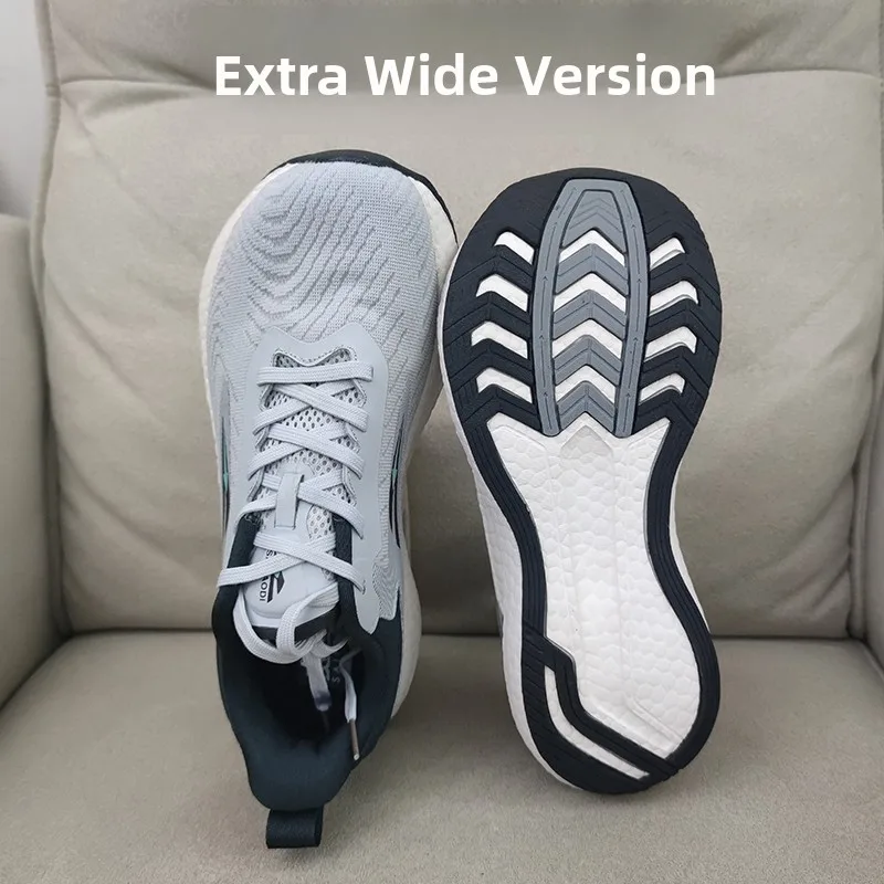 

Wide Width Breathable Running oes for Men Summer Spor Sle Low Top Glue Welding Proc round Toe Thi Heel EVA Foam