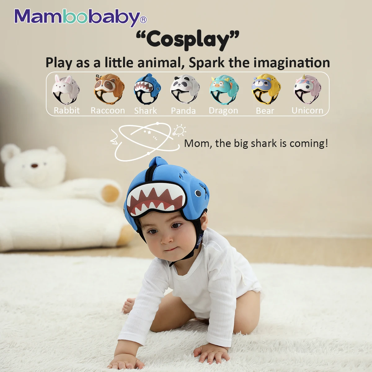 Mambobaby Safe Anti-Shock Baby Helmet Toddler Head Protector Headgear for Infant Learn Crawl, Walk Prevent Injury from Bump Fall image 5