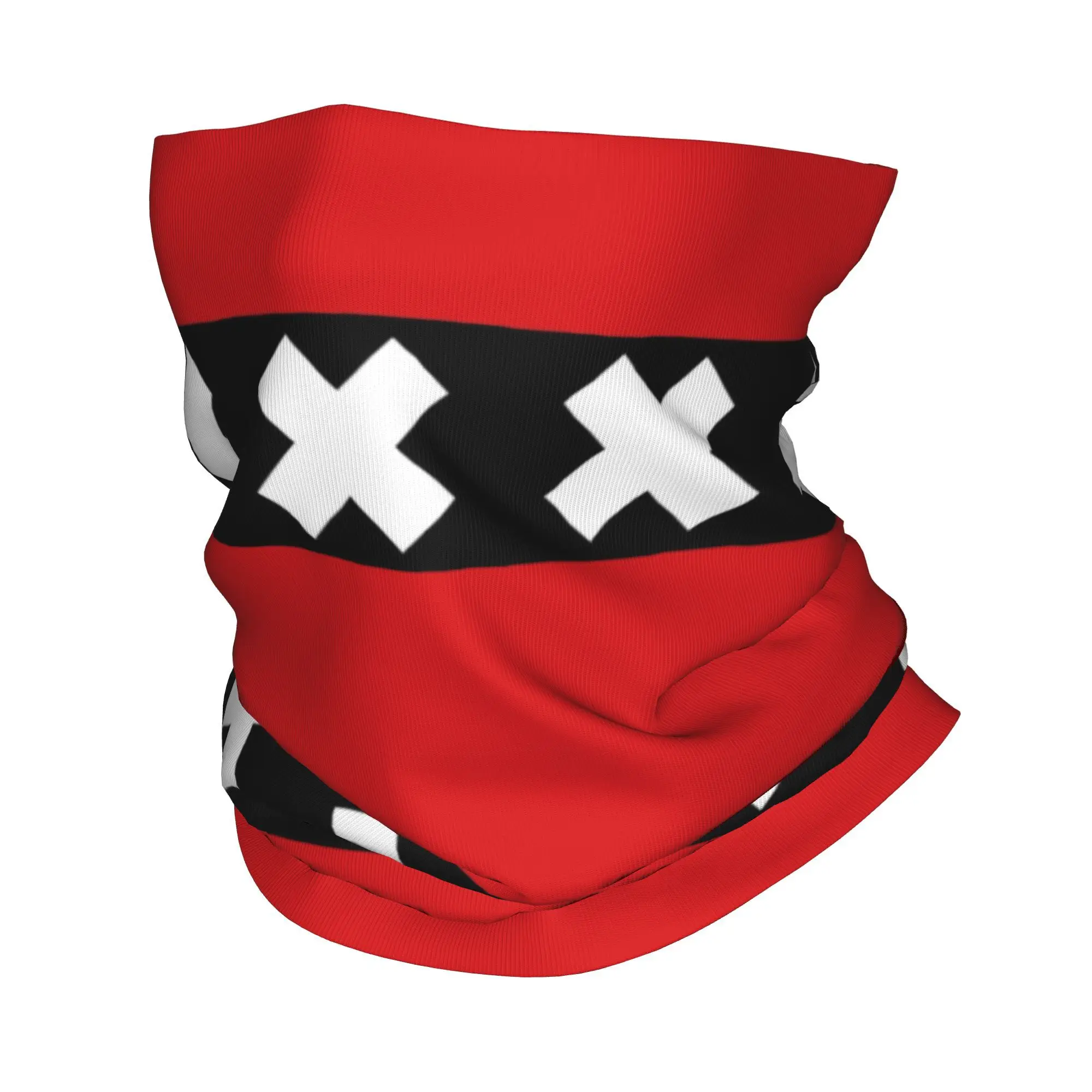 Flaga Amsterdamu Bandana Ochraniacz na szyję Szalik z nadrukiem Wielofunkcyjna maska ​​na twarz Sporty na świeżym powietrzu Uniseks Dorosły Można prać