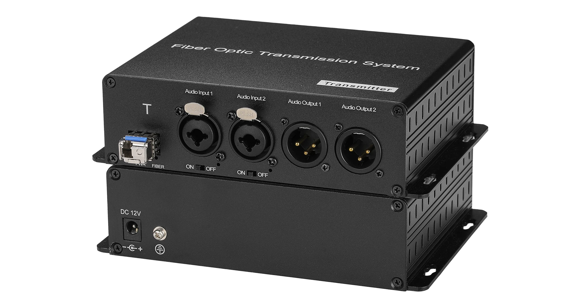 

High Quality 2 Channel Bidirectional Broadcast Balanced XLR Audio over Fiber Optic Converter