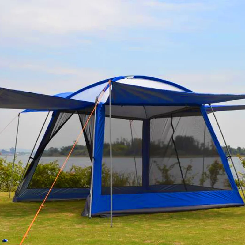 Ultralarge 4-6 Person Foldable Portable Waterproof Windproof Camping Tent Large Gazebo Sun Shelter Barraca Camping Carpas De