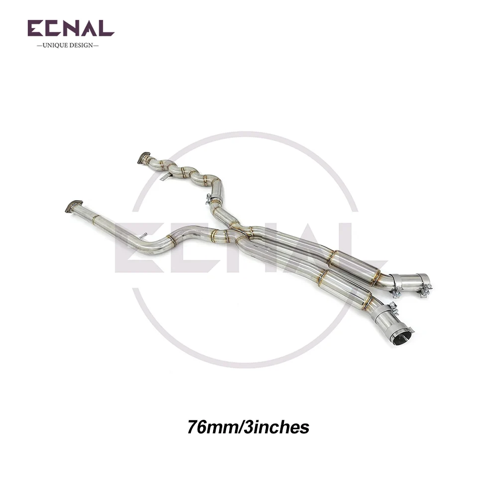 

Ecnal Exhaust Mid Pipe for BMW G87 M2 S58 3.0T Equal Length 76mm/3inches Middle-pipe Car Sport Exhaust System