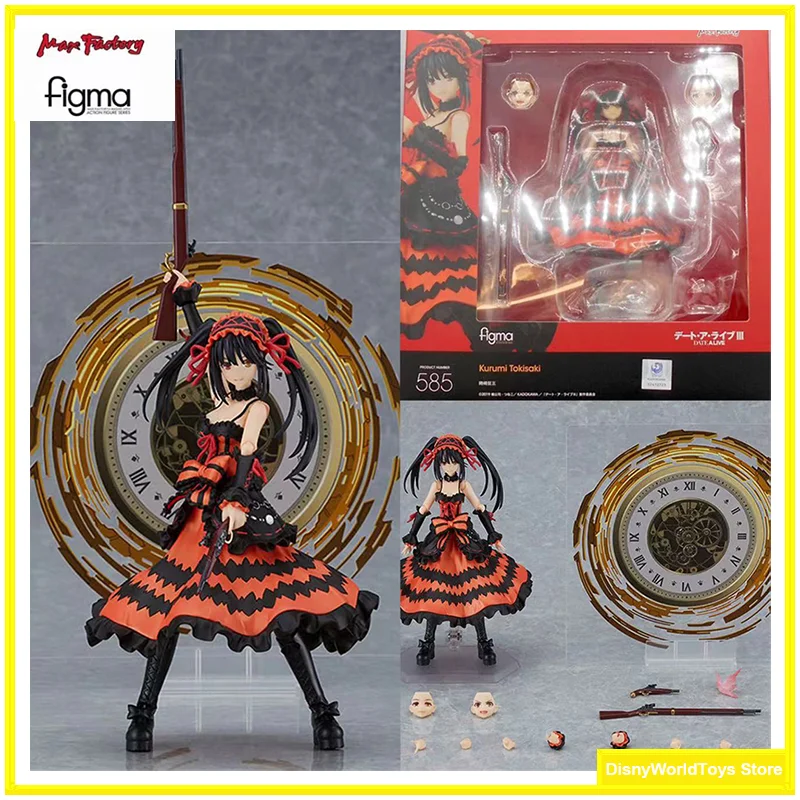 100% Original Figma 585 Date A Live III Kurumi Tokisaki In Stock Anime Action Collection Figures Model Toys