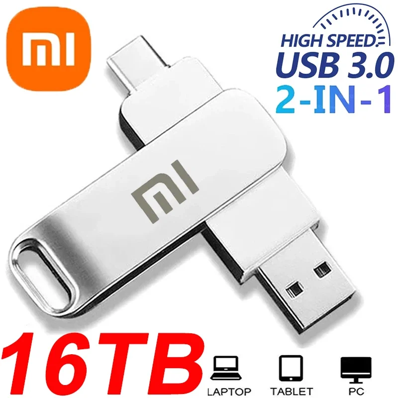 Xiaomi-memoria USB portátil para teléfono móvil, unidad de memoria USB 3,1 de 16TB, 8TB, interfaz tipo C, 4TB, 2TB, transmisión recíproca