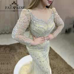 FATAPAESE Customized Wedding Dress  Sparking Beadings Zircon Diamond Stones Fully Over Sweetheart Bodice Gown Mermaid Skirt Brid