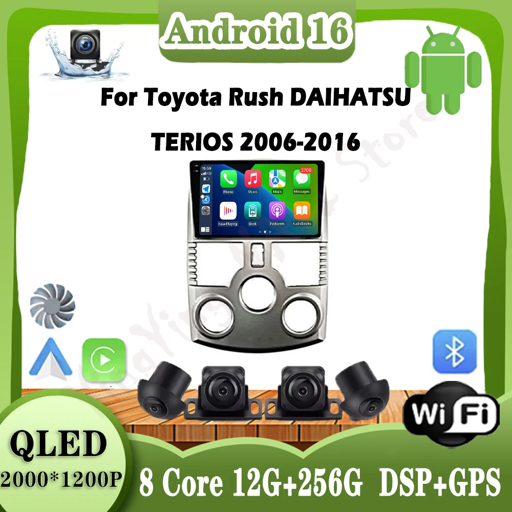 

Для Toyota Rush DAIHATSU TERIOS 2006-2016 Автомобильный QLED Навигатор GPS Стерео Авто 4G + Wi-Fi Радио