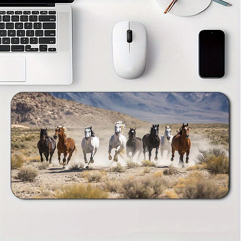 

Natural grassland and fine horse high-definition printed mouse pad is made of rubber, which is anti-slip, durable and washable