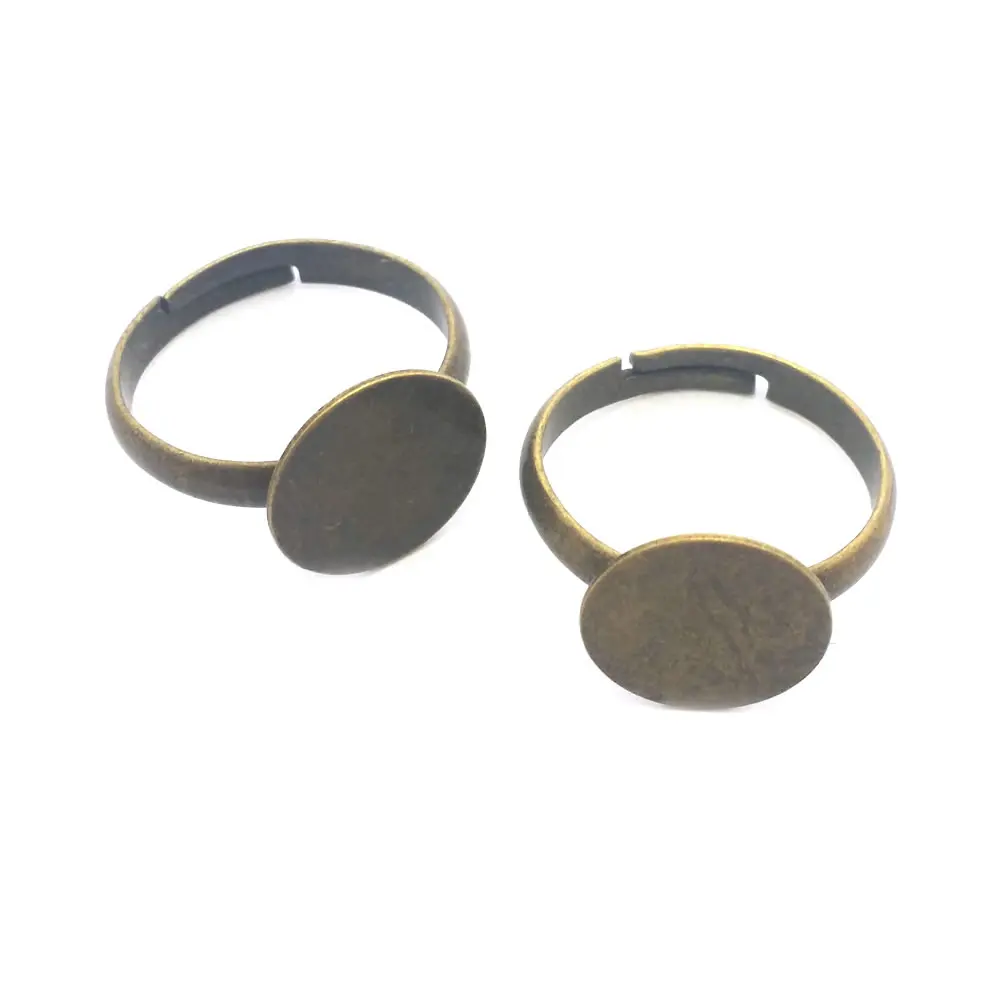 6MM 8MM 10MM 12MM 18K Gold Color Silver Color Brass Rings Trays Ring Base Ring Setting Jewelry Making Supplies Diy Accessories