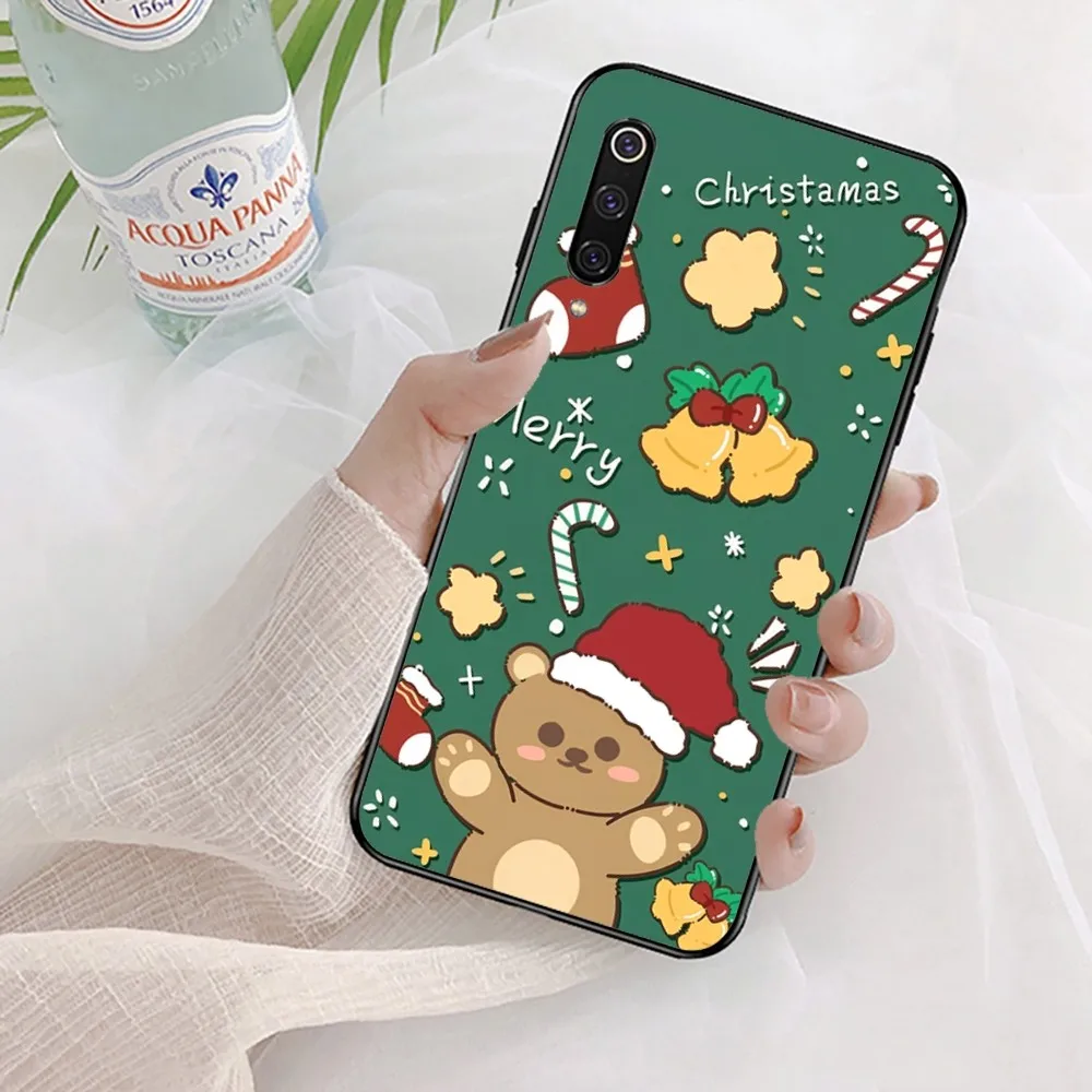 Christmas Cartoon New Year Gift Phone Case For Xiaomi Mi 5X 8 9 10 11 12 lite pro 10T PocoX3pro PocoM3 Note 10 pro lite