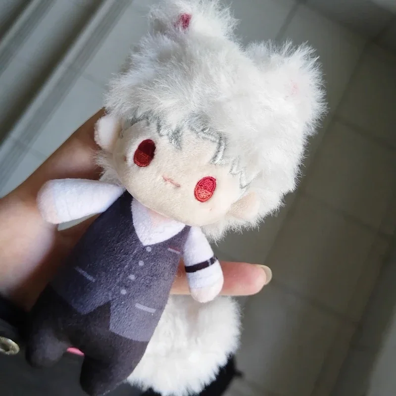 14cm Anime juego amor y espacio profundo Kawaii Cosplay muñeca de algodón tira cuerpo llavero Caleb dibujos animados peluches Mi