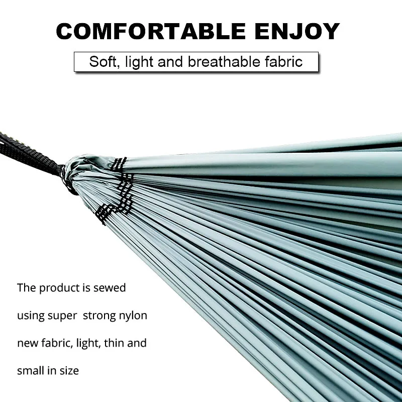 Ultraleve Outdoor Camping Nylon Hammock, balanço, cama de árvore, jardim, mobília do quintal, cadeira de suspensão, Hangmat, sono