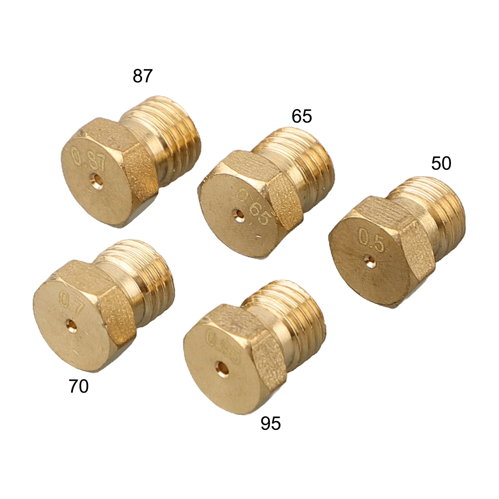 5x ​bore Nozzle Set For LPG Conversion Analysts For Gas Stove Brass Nozzle Propane Injector Cookware Stove Kitchen Accessories