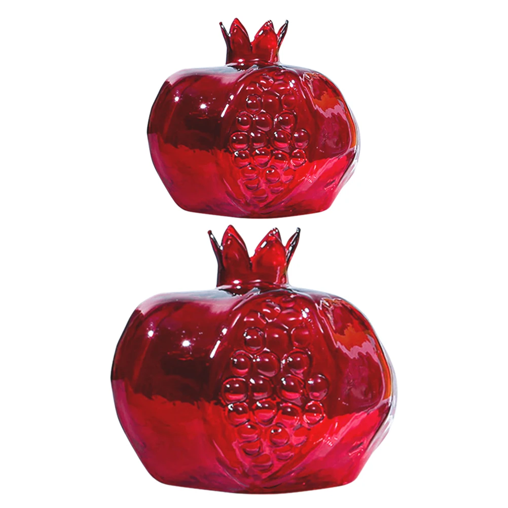 

2Pcs Clear Nordic Style Pomegranate Glass Vases for Flower Arrangement Holders Living Room Dining Bedroom Decorative