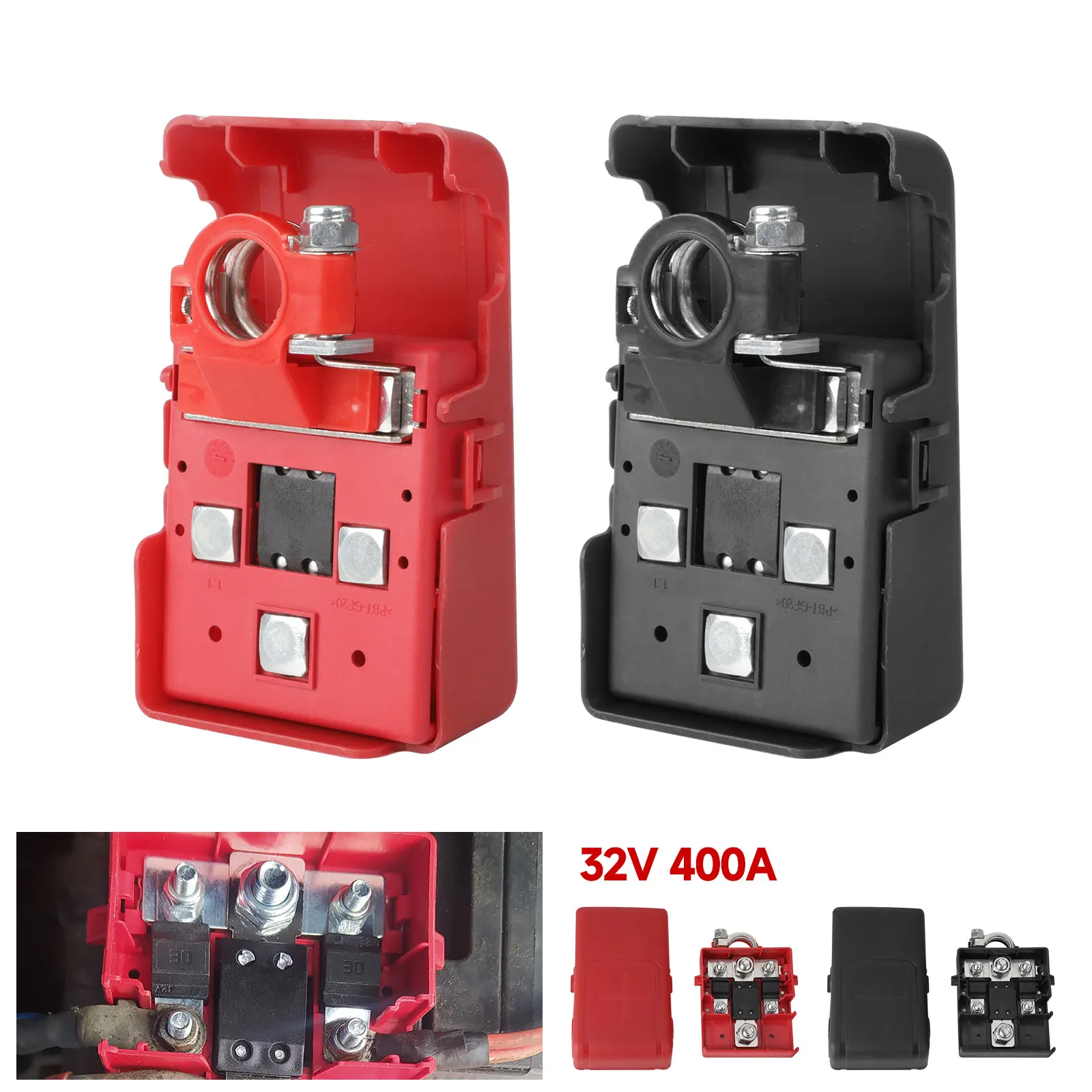 32V 400A Car Quick Release Fused Battery Distribution Terminal Clamp Connectors