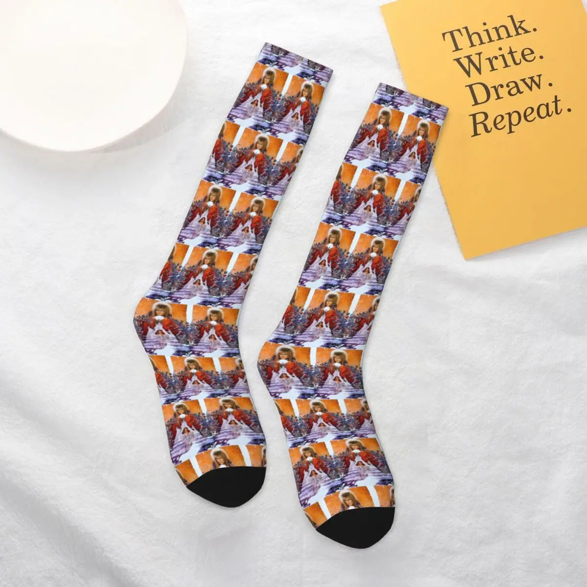 

Всесезонные носки с постером фильма «Лабиринт», носки в стиле Харадзюку, чулки в стиле хип-хоп для мужчин и женщин