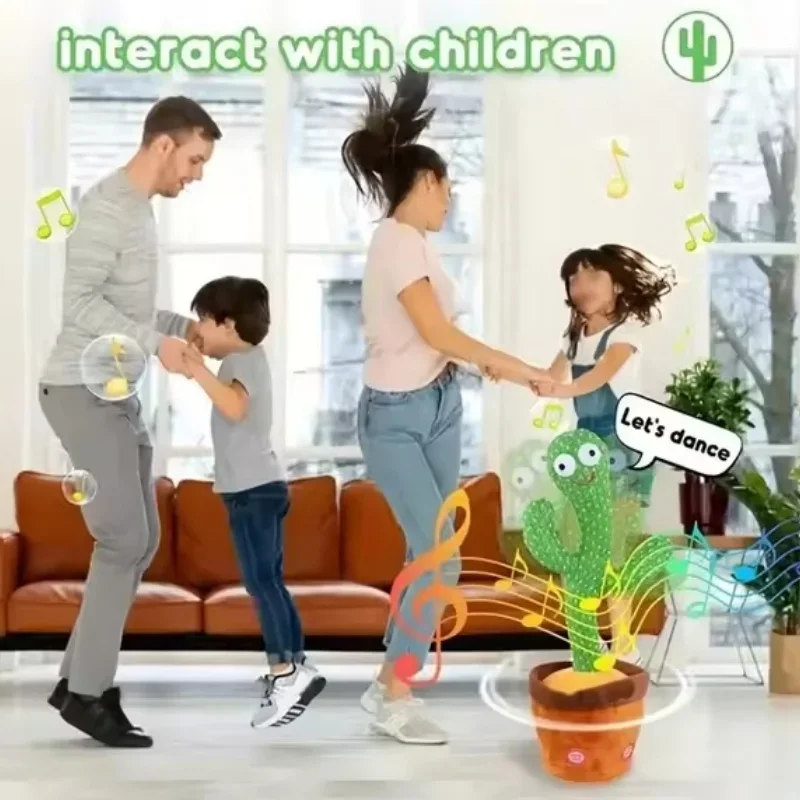 1pc-Dancing Parlante Cactus Giocattoli Per Neonati E Ragazze, Canto Imitando Registrazione Ripetendo Che Di Soddis Cactus Soleggiato Up Plus