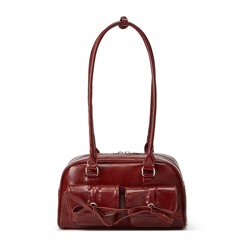 Imagen 2 del producto Nuevo Bolso de hombro estilo Ballet, bolso de primavera con lazo para las axilas, bolso de mano sencillo de bolos para mujer