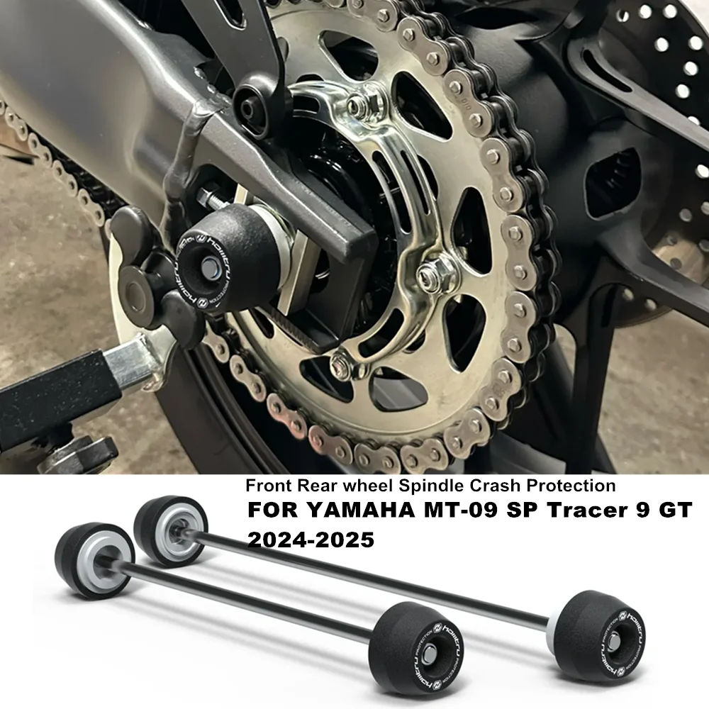 

For YAMAHA Tracer 9 GT Tracer 900 MT-09 SP MT09 2024 2025 Motorcycle Front & Rear Axle Fork Crash Sliders Wheel Protection